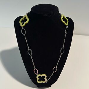 Green and silver necklace